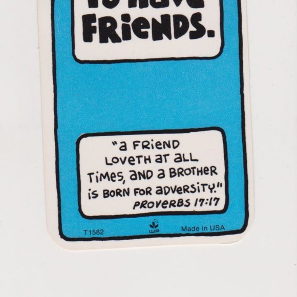 [DOUG HALL] Bookmark "It Always Helps to Have Friends" (1982) - Picture 3 of 6